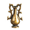 Antique Brass Vase with 2 Scrolled Handles